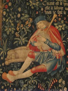 Pastore che suona la cornamusa, c.1500-30 da Netherlandish School